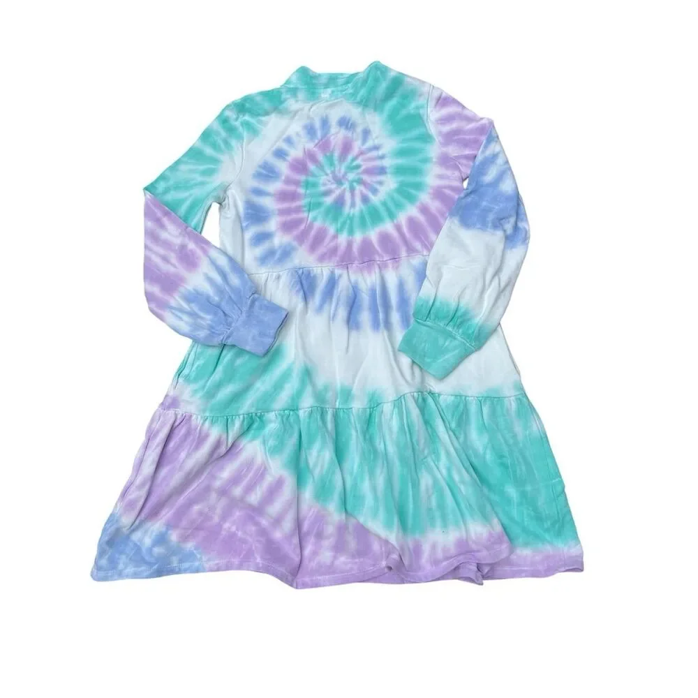 Style & Co PM Tie-Dye Tiered Dress M